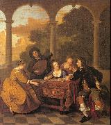 Loo, Jacob van Musical Party on a Terrace oil on canvas